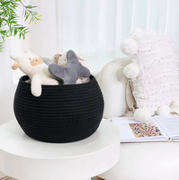 Panier de rangement rond en corde de coton tressée MIXWARES, écologique, pour chambre, salon et jouets
