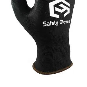 CY 13g Polyester Seamless Knitting High Dexterity PU Work Construction Gloves For Work Anti Static Gloves