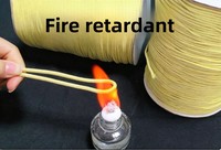 Corde tressée en UHMWPE et aramide, robuste, résistante à l'usure, pour l'escalade, la sécurité incendie, résistante aux températures, diamètre 3 mm, modèle jaune, vente en gros
