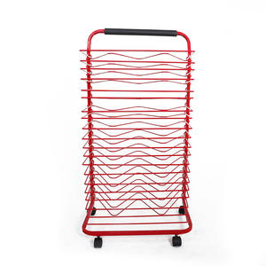 Art Drying <strong>Rack</strong> for Classroom Paper Drying <strong>Rack</strong> Arts <strong>Painting</strong> <strong>Dry</strong> Tower Movable Metal Large Capacity 20 Shelf - Product Image 3