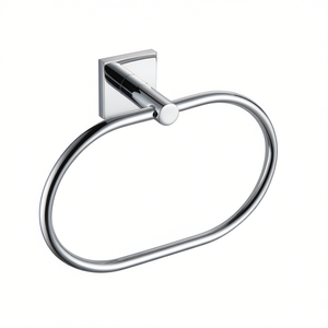 Porte-serviettes Giona Line Ring chromé, longueur 23,5 cm, accessoire de salle de bain mural - Product Image 3