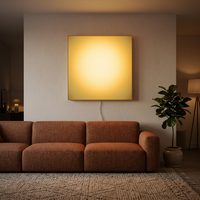 Panneau mural LED artistique LUZ à intensité variable effet coucher de soleil avec cadre en aluminium et acrylique, contrôle via application Tuya, décoration d'anniversaire et de maison