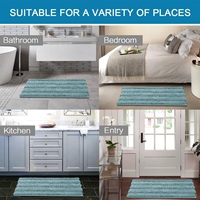 Tapis de bain antidérapant personnalisé CF, lavable en machine, doux, moelleux, absorbant, séchage rapide, tapis de bain en chenille antidérapant pour salle de bain