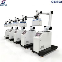 Paletteur mobile certifié ISO de marque Sanyue pour empilage de caisses, avec cadre durable et base mobile pour levage vertical de palettes standard