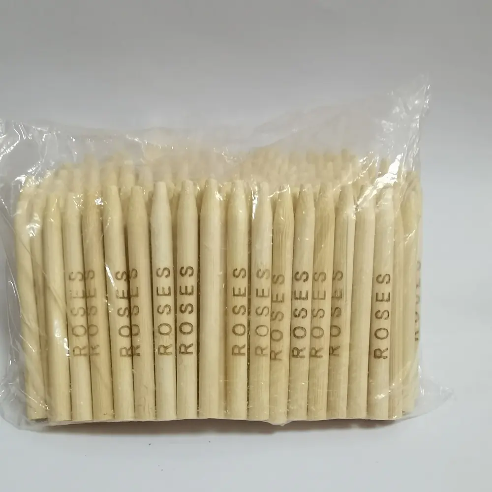 Envolturas de cigarro cónico carbonizado de color marrón bambú palos de embalaje