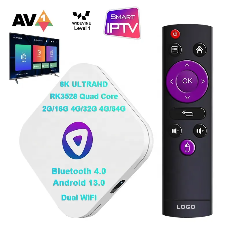 Streaming Device H96max Quad Core RK3528 TV BOX Android 13 Dual WiFi Set Top Box 2gb Ram 16gb Rom 4K 8K Smart Android TV Box