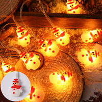 Guirlande lumineuse LED pour sapin de Noël, bonhomme de neige, Père Noël, ambiance festive de Noël, lumières décoratives