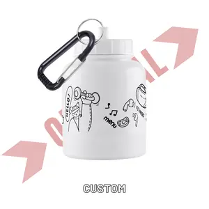 Promotional Custom Logo Plastic Portable Mini Protein Powder Container  Carabiner Keychain - China Factory and Multi-Function price