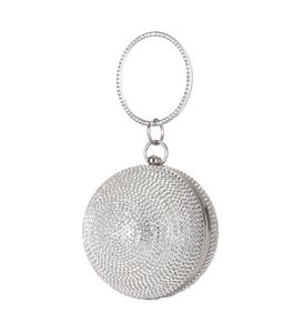 Exquisite <b>Cute</b> Round Pearl Rhinestone Dinner Party Small Mini <b>Purse</b> Women Clutch Bag Wedding Evening Bags - Product Image 5