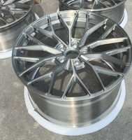 Jantes forgées multi-rayons brossées grises 18 19 20 21 22 pouces 5x120 5x130 Jantes en alliage de luxe pour Porsche Range Rover Jaguar