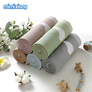 Couverture de lit pour bébé en coton crocheté Mimixiong Oeko <span class=keywords><strong>Tex</strong></span>, adorable motif jacquard canard - Product Image 2