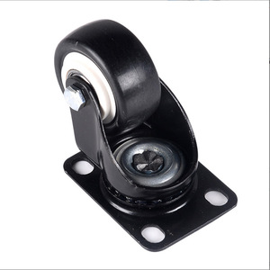 Furniture Caster 1.5" & 2" Rubber Swivel with Brake <b>Plate</b> Mount Industrial Precision Ball Bearing Durable for Display <b>Racks</b> - Product Image 5