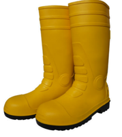 Vêtements de protection chimiques encapsulés de sécurité du corps entier en PVC flexible rouge/OEM pour la lutte contre l'incendie avec bottes et sac