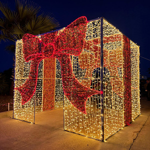 Sculpture Lumineuse Extérieure Étanche IP65 pour Décoration de Mariage, Boîte Cadeau Géante Créative de Noël et Halloween pour Paysage - Product Image 1