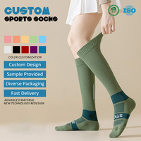 Chaussettes de compression graduée en tissu éponge épais pour femmes, idéales pour le sport, le fitness et la course à pied – Collection Automne Hiver