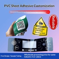 Etiqueta Adhesiva Personalizada de PVC Transparente Esmerilado, Etiqueta de Advertencia Impermeable para Panel de Máquina, Código QR, Forma Cuadrada