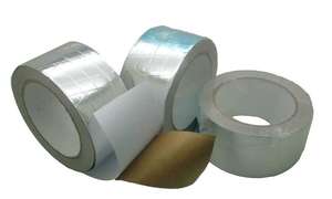 Tissu en <span class=keywords><strong>laine</strong></span> <span class=keywords><strong>de</strong></span> <span class=keywords><strong>verre</strong></span> laminé avec du <span class=keywords><strong>ruban</strong></span> <span class=keywords><strong>adhésif</strong></span> en aluminium, épaisseur 50/100 mm, ignifuge, isolation thermique - Product Image 2