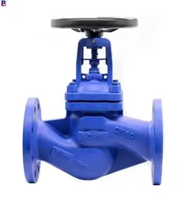 BS standard pn16 4'' 6'' carbon steel flange type bellow seal globe valve