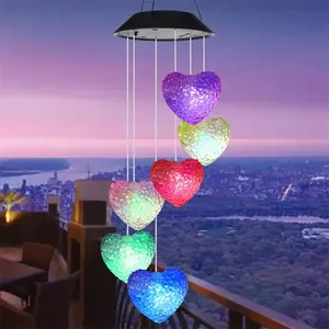Tuin Wind Gong Lamp Zonne-Energie Inductie Gloeien Indoor Outdoor Waterdichte Wind Bell Ring Opknoping Decoratie
