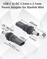 Adaptor Pengisi Daya Starlink Mini USB Type C Female ke DC 100W PD DC ke DC Tahan Air Starlink Mini