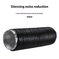 Ventilateur d'extraction d'air frais réglable 80-300 avec silencieux anti-bruit, tuyau flexible en PVC composite et feuille d'aluminium pour salle à manger