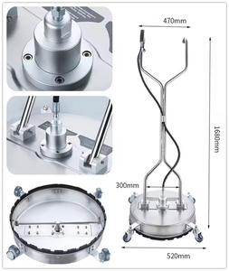 Limpiador de Superficies Giratorio de Acero Inoxidable Multifuncional de 5000 psi con Chorro de Agua a Presión de 20 y 22 Pulgadas - Product Image 5