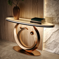 Console de salon moderne en métal de luxe haut de gamme pour hôtel