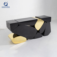 QIANCHENG Nouvelle Tendance Table Console Moderne Meuble de Designer Italien Noir pour Salon et Entrée