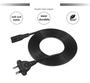 Cable de Alimentación con Certificación SAA, Enchufe Australiano de 2 Pines a IEC C7, Cable de Corriente Alterna Estándar Australiano para Computadora Portátil/Impresora/LED - Product Image 6