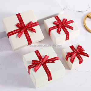 MOQ inferiore all'ingrosso collana anello scatola di carta regali di san valentino scatole di gingillo piccoli gioielli Organizer orecchino custodia - Product Image 6