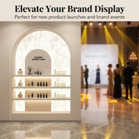 Vitrine de présentation cosmétique de luxe à LED, écologique, étanche, personnalisable et verrouillable pour magasin de beauté