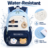 Sac à dos scolaire ergonomique, imperméable, mignon, respirant, avec bretelles rembourrées réglables pour enfants