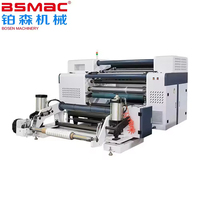 Machine de découpe de rembobinage de refendage de rouleau de film Bopp en tissu non tissé automatique à grande vitesse