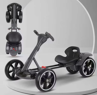 Go-Kart Eléctrico para Niños sin Instalación, Vehículo de Cuatro Ruedas Plegable, Puede Transportar Personas, Coche de Juguete Portátil para Niños