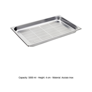 Inox Macel Gastronorm <b>Pan</b> GN 1/1 Forata High Stainless Steel 53 x 32.5 cm Gastronorm Professional Equipment Hotel Supplies - Product Image 3