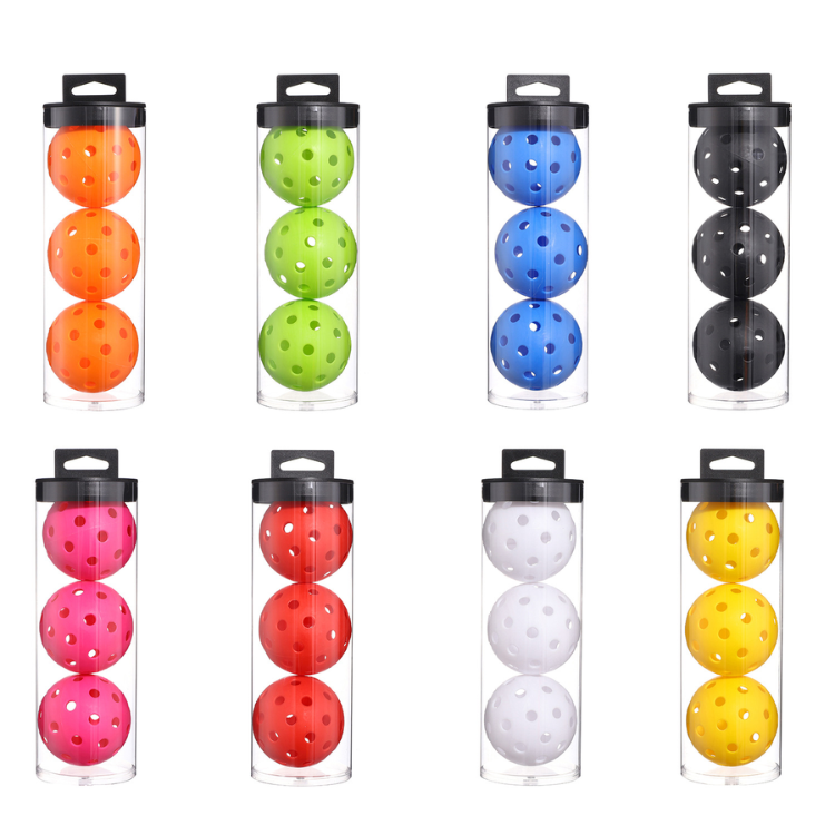 Storage Tube Pickle Ball 40 holes 3 Pack Pickleball Accessories for Tournament Play
