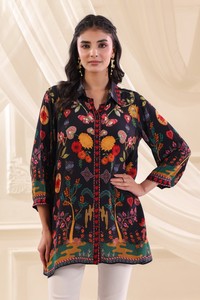 Camisa Túnica Moderna para Mujer con Estampado Floral Inspirado en la Naturaleza, Elegante y Casual para Oficina, Blusa de Moda - Product Image 4