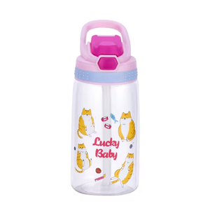 480ml BPA Free Food Grade PC Children's Bottle Cartoon Design Leak-Proof Lid Dishwasher Safe Strap <b>Tea</b> <b>Infuser</b> Outdoor Use - Product Image 5