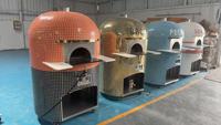 Four à pizza commercial de grande taille, de style napolitain italien, à bois et à briques, encastrable, pour boulangeries et restaurants, 400, garantie 1 an