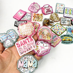 เข็มกลัดพยาบาลแบบยืดหดได้ ลายหมีวิบวับ ปรับแต่งได้ พร้อมแผ่นอะคริลิกแบนสำหรับทำเข็มกลัด DIY - Product Image 5