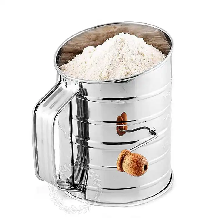 Stainless Steel Crank Sifter 3 Cup