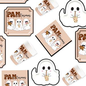 DAMAI New Model Ghost square Plate Paper Themed Disposable Paper Plate and Paper Cup for Halloween Party Supply - Product Image 2