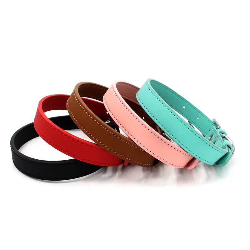 Wholesale New Designer Manufacturing Personalized Luxury Pet Leash Recycled Vegan Pu Leather Dog Collar