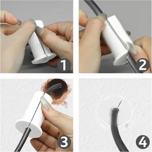 4-Piece Wall Feedthrough <strong>Starlink</strong> Cable Management Set with 1-Inch Wall Hole for Router <strong>Ethernet</strong> <strong>Adapter</strong> (White) Made in China - Product Image 3