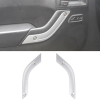 Couvre-poignée de porte intérieure en plastique ABS pour Jeep Wrangler JK JKU 2007 2017, finition argent satiné, prix d'usine