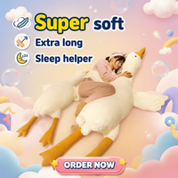Boneka Angsa Putih Mini Lembut Lucu Kawaii Mata Mutiara Kaki Berselaput Hadiah Natal Pabrik Asli Boneka Hewan
