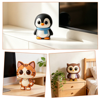 Ornement en PVC personnalisé avec logo 3D, animal de dessin animé, animal anthropomorphe mignon, figurine en caoutchouc souple, breloque, cadeau pour enfants, accessoire