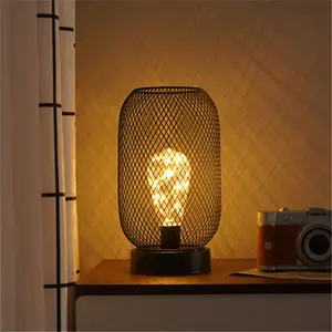 Amazon Best Seller New Design LED Handmade Iron Table Lights Creative Mesh Wire Night Lamps Christmas Festival Gifts Home