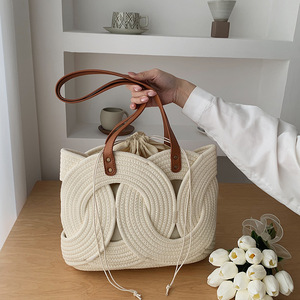 Borsa Tote Bohemien Intrecciata con Design Traforato, Grande Capacità, Borsa a Spalla Casual da Viaggio e da Spiaggia per <span class=keywords><strong>Donne</strong></span> - Product Image 2