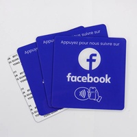Prêt à expédier : Plaque acrylique NFC Facebook française avec puce NFC215 – Carte acrylique Facebook pour suivre sur les réseaux sociaux en appuyant